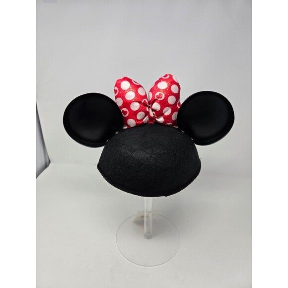 NWT DISNEY PARKS AUTHENTIC MERCHANDISE MINNIE MOUSE BLACK MOUSE EARS RED BOW OS - Picture 8 of 12